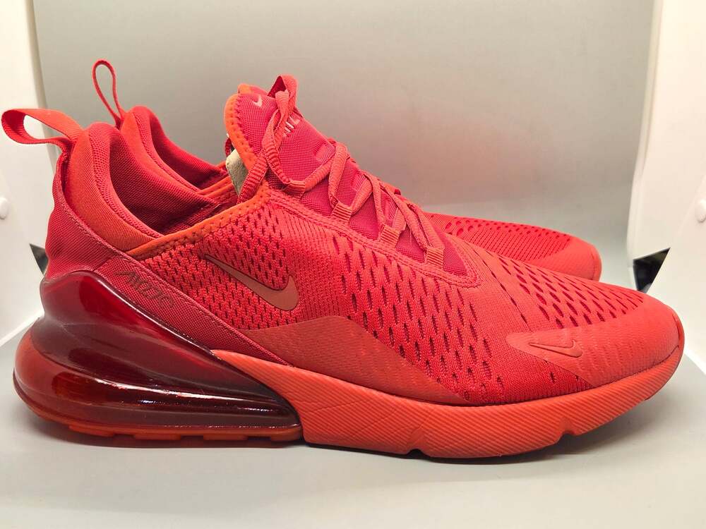 Nike Air Max 270 Triple Red Colorway Style Code CV7544-600 Mens Size 10.5